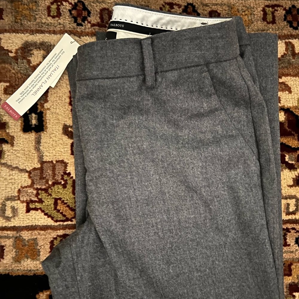 NWT Talbots Windsor Curvy Italian Flannel Dress Pants, 2